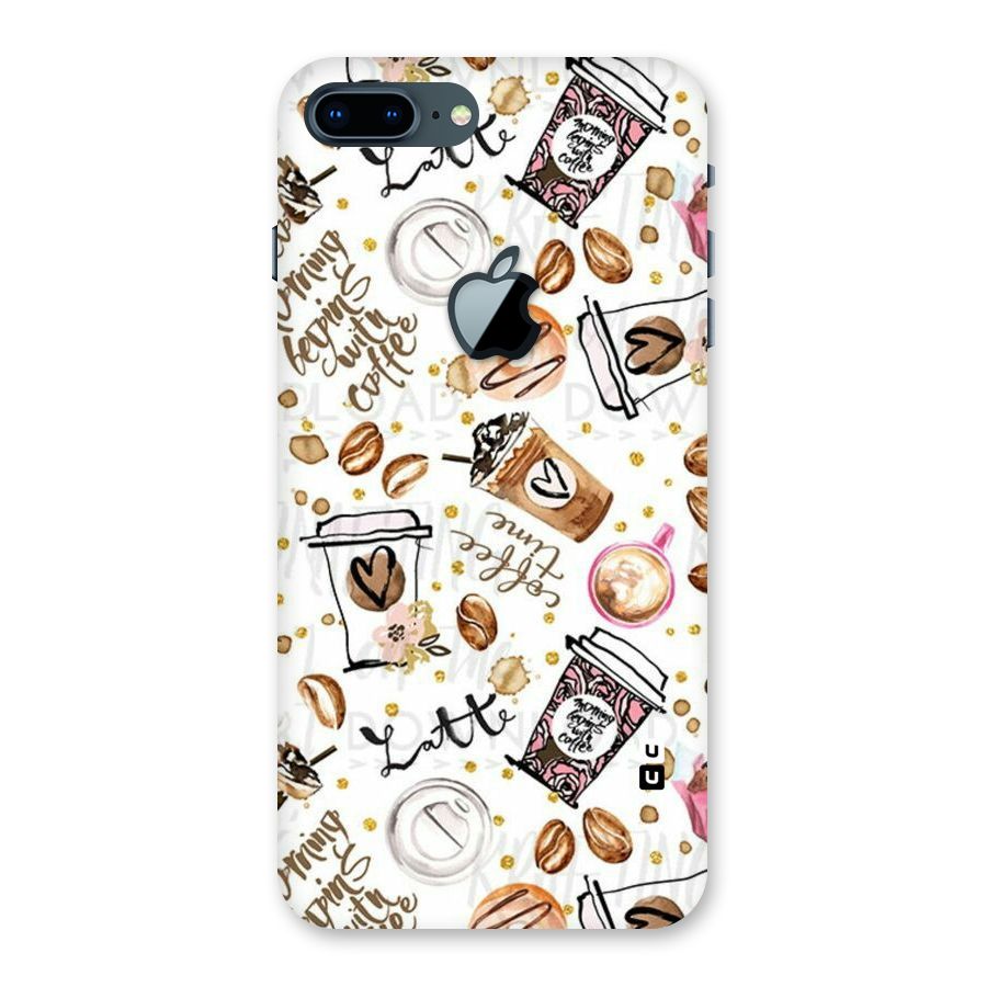 Cute Coffee Pattern Back Case for iPhone 7 Plus Apple Cut