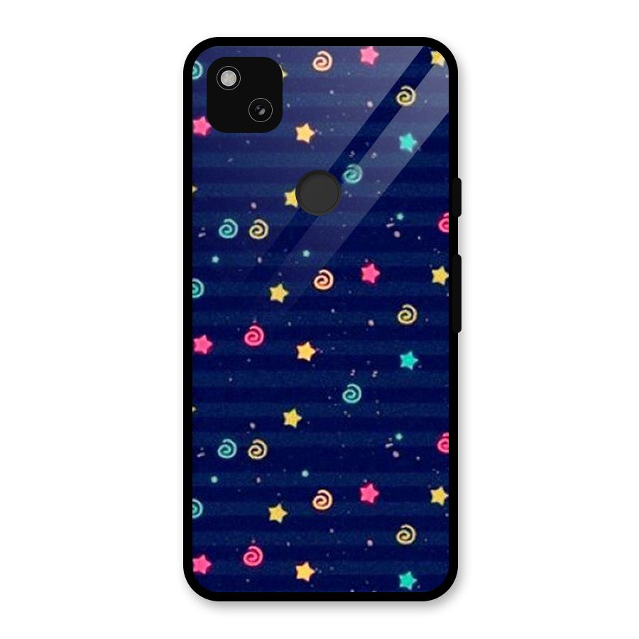 Cute Design Glass Back Case for Google Pixel 4a