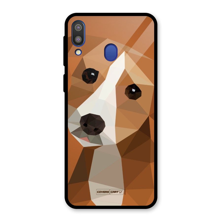Cute Dog Glass Back Case for Galaxy M20