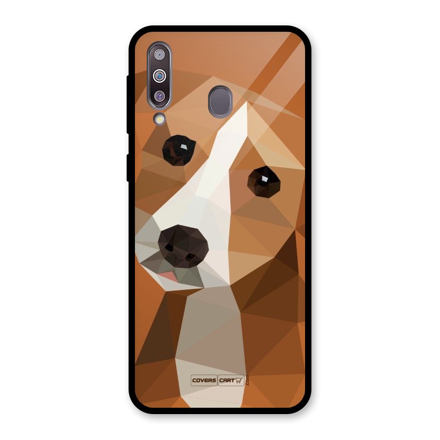 Cute Dog Glass Back Case for Galaxy M30