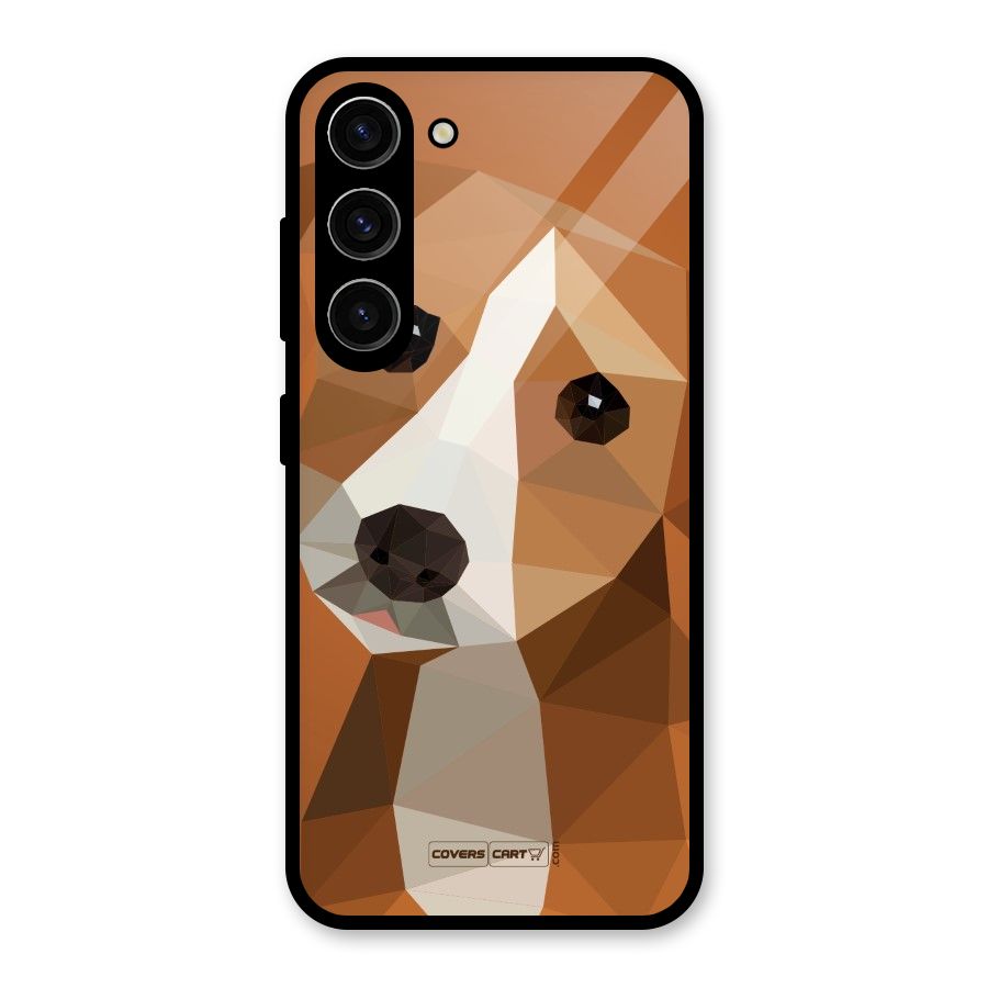 Cute Dog Glass Back Case for Galaxy S23