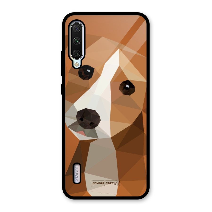 Cute Dog Glass Back Case for Mi A3