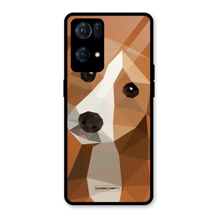 Cute Dog Glass Back Case for Oppo Reno7 Pro 5G