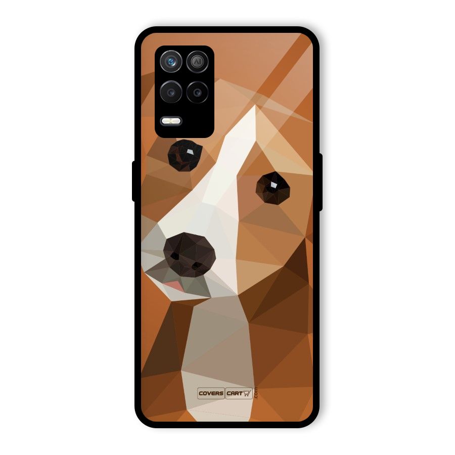 Cute Dog Glass Back Case for Realme 8 5G