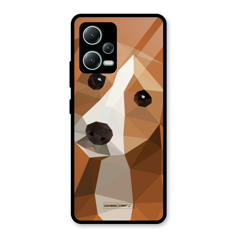 Cute Dog Glass Back Case for Redmi Note 12 5G