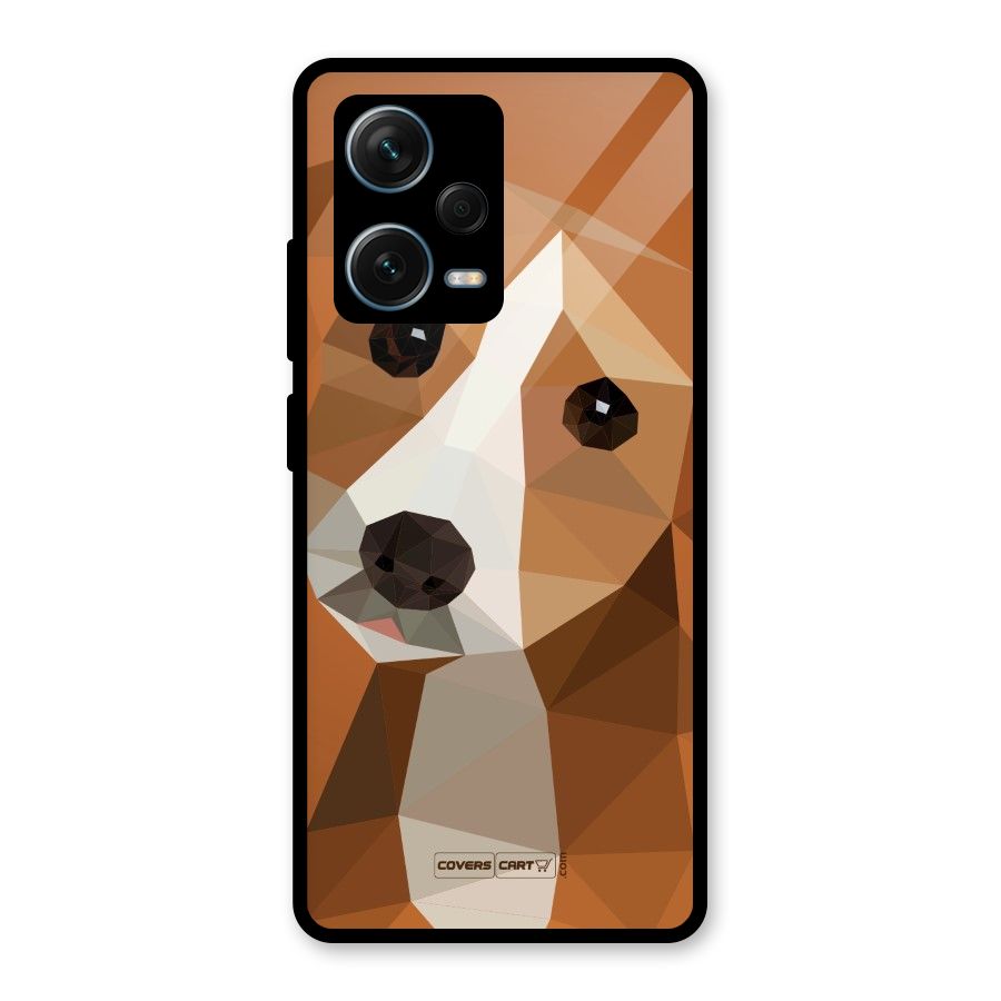 Cute Dog Glass Back Case for Redmi Note 12 Pro Plus 5G