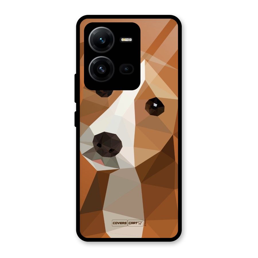 Cute Dog Glass Back Case for Vivo V25