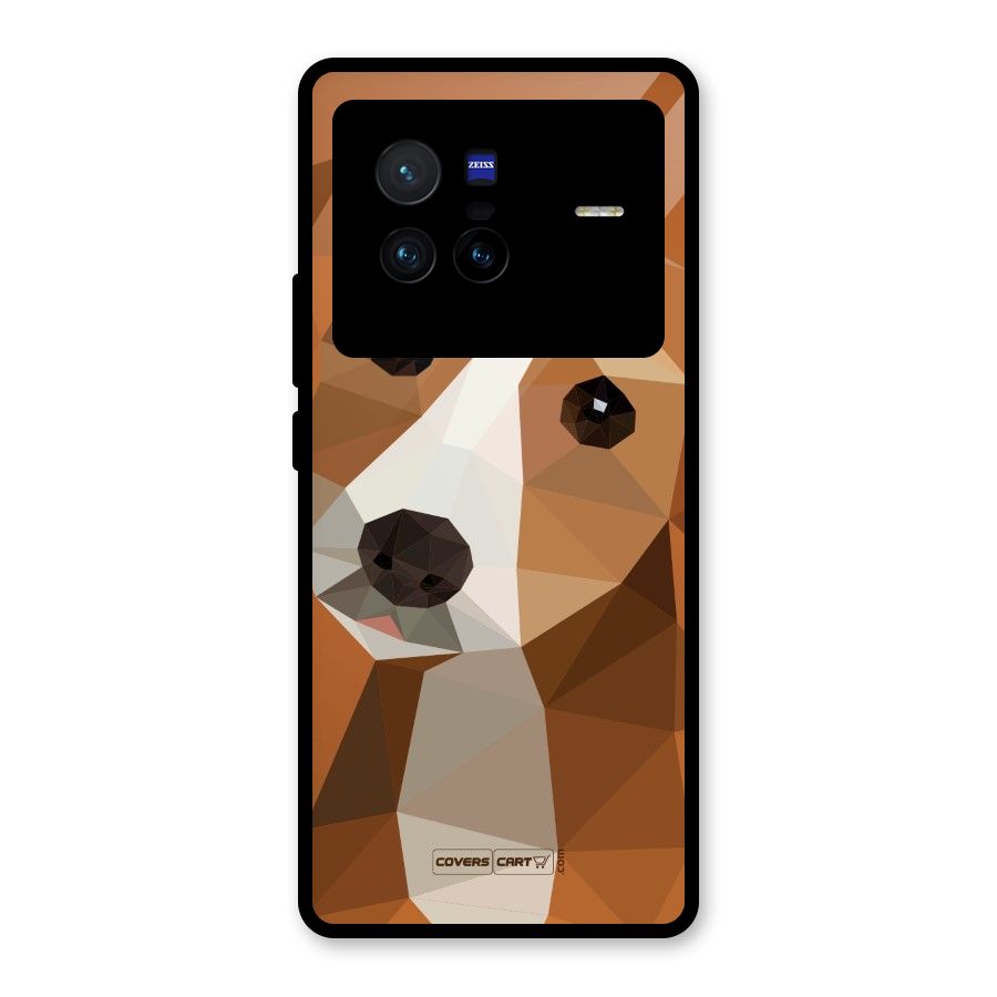 Cute Dog Glass Back Case for Vivo X80
