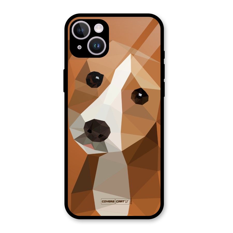 Cute Dog Glass Back Case for iPhone 14 Plus