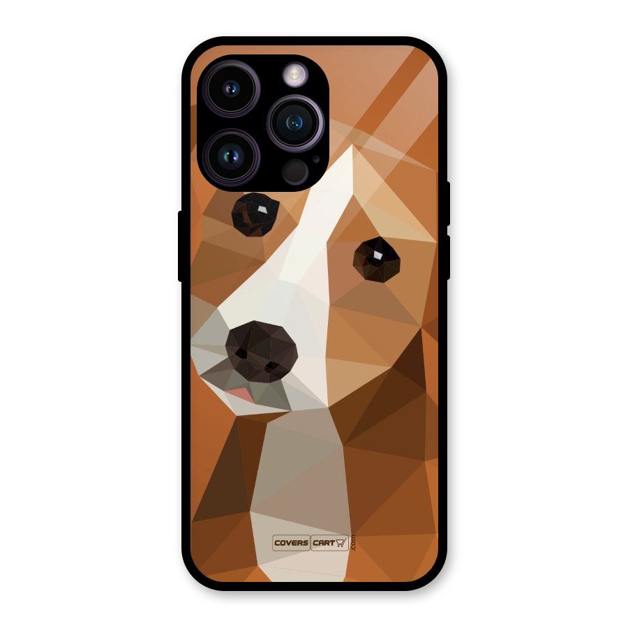 Cute Dog Glass Back Case for iPhone 14 Pro Max