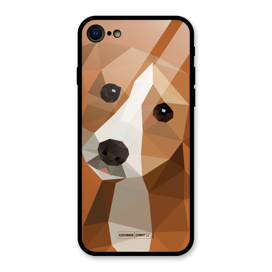 Cute Dog Glass Back Case for iPhone SE 2022
