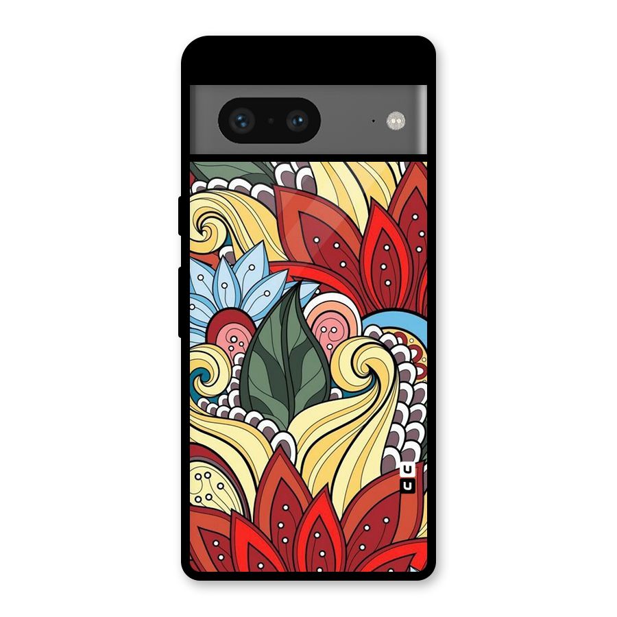 Cute Doodle Glass Back Case for Google Pixel 7