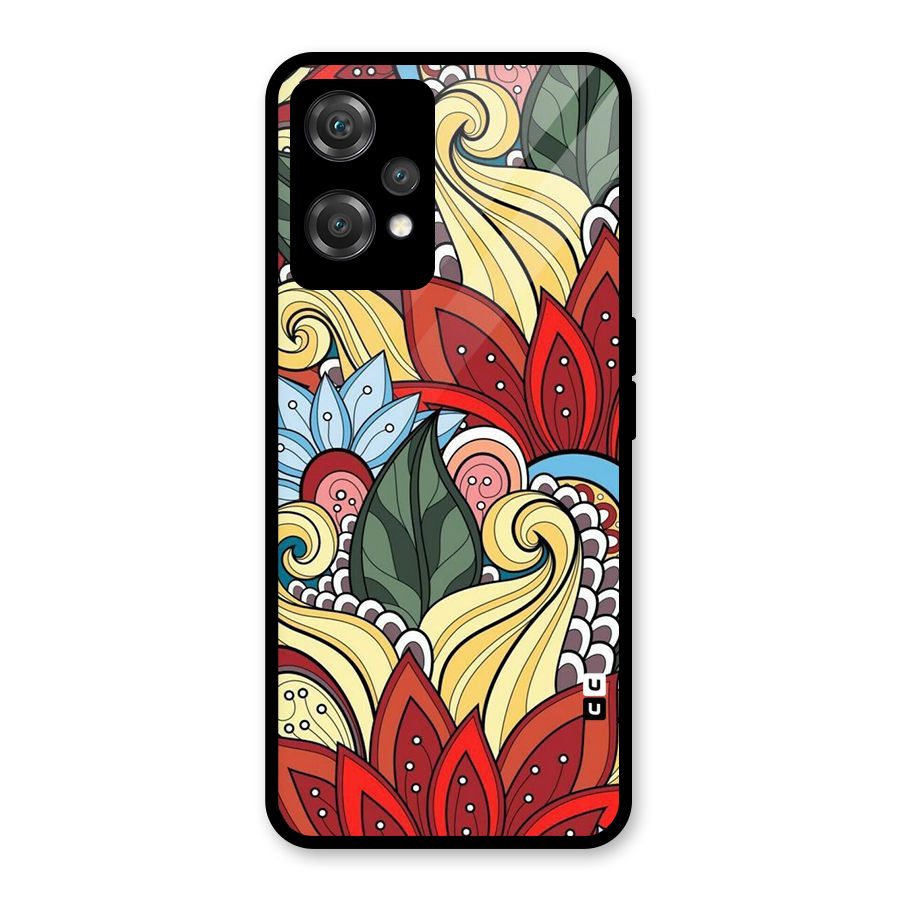 Cute Doodle Glass Back Case for OnePlus Nord CE 2 Lite 5G