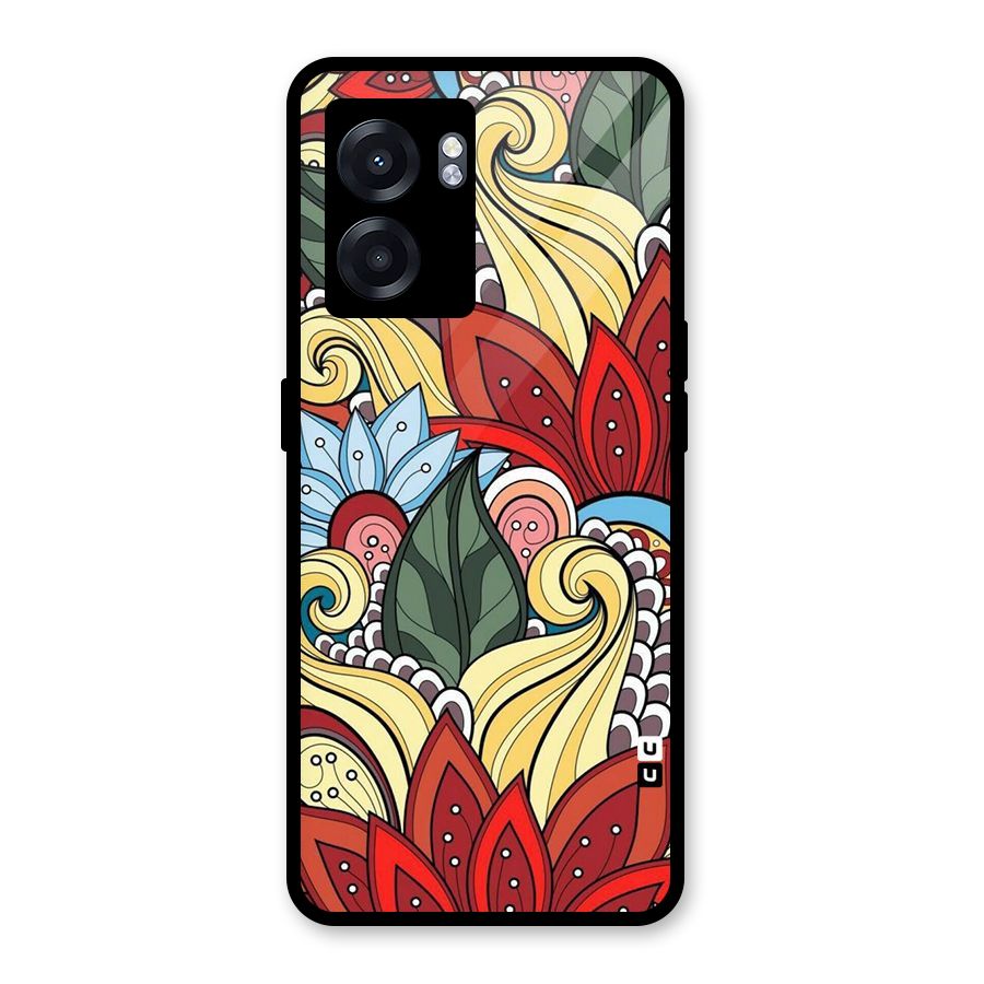 Cute Doodle Glass Back Case for Realme Narzo 50 5G