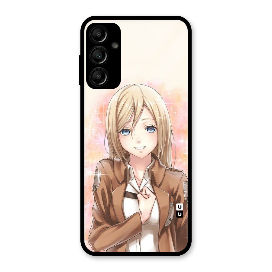 Cute Girl Art Glass Back Case for Galaxy A14 5G