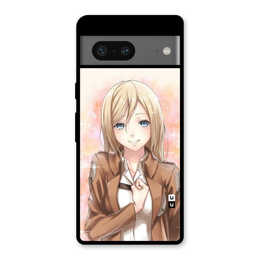 Cute Girl Art Glass Back Case for Google Pixel 7