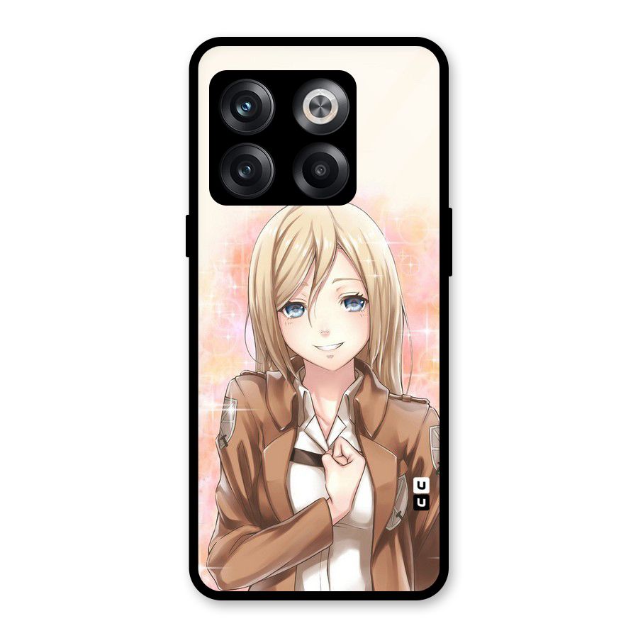 Cute Girl Art Glass Back Case for OnePlus 10T