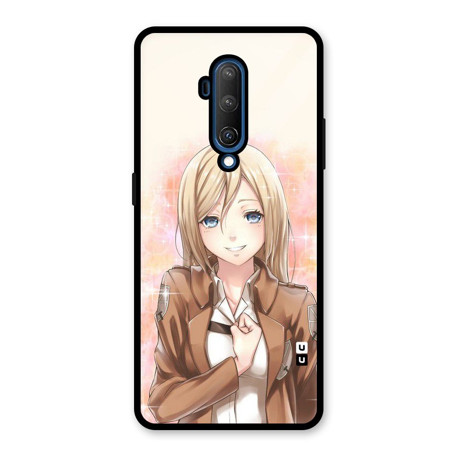 Cute Girl Art Glass Back Case for OnePlus 7T Pro