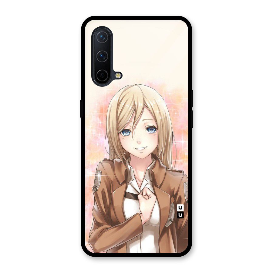 Cute Girl Art Glass Back Case for OnePlus Nord CE 5G
