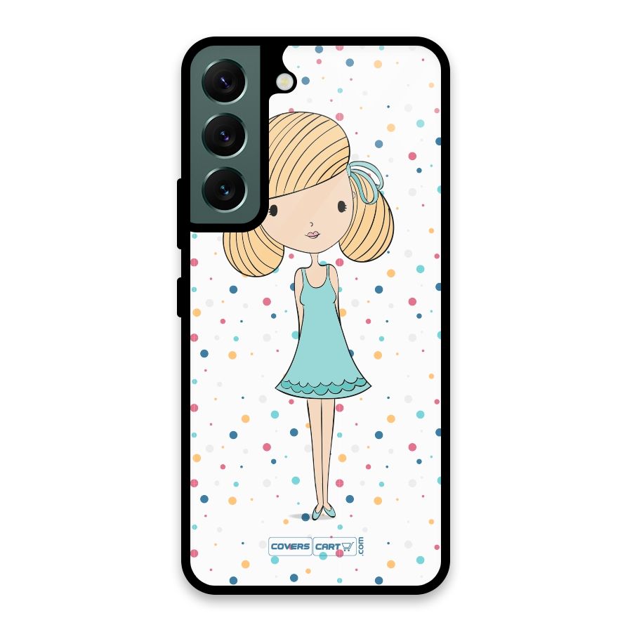 Cute Girl Glass Back Case for Galaxy S22 5G