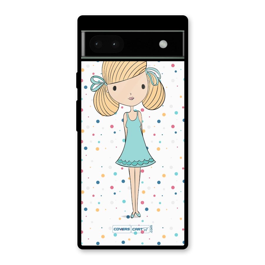 Cute Girl Glass Back Case for Google Pixel 6a