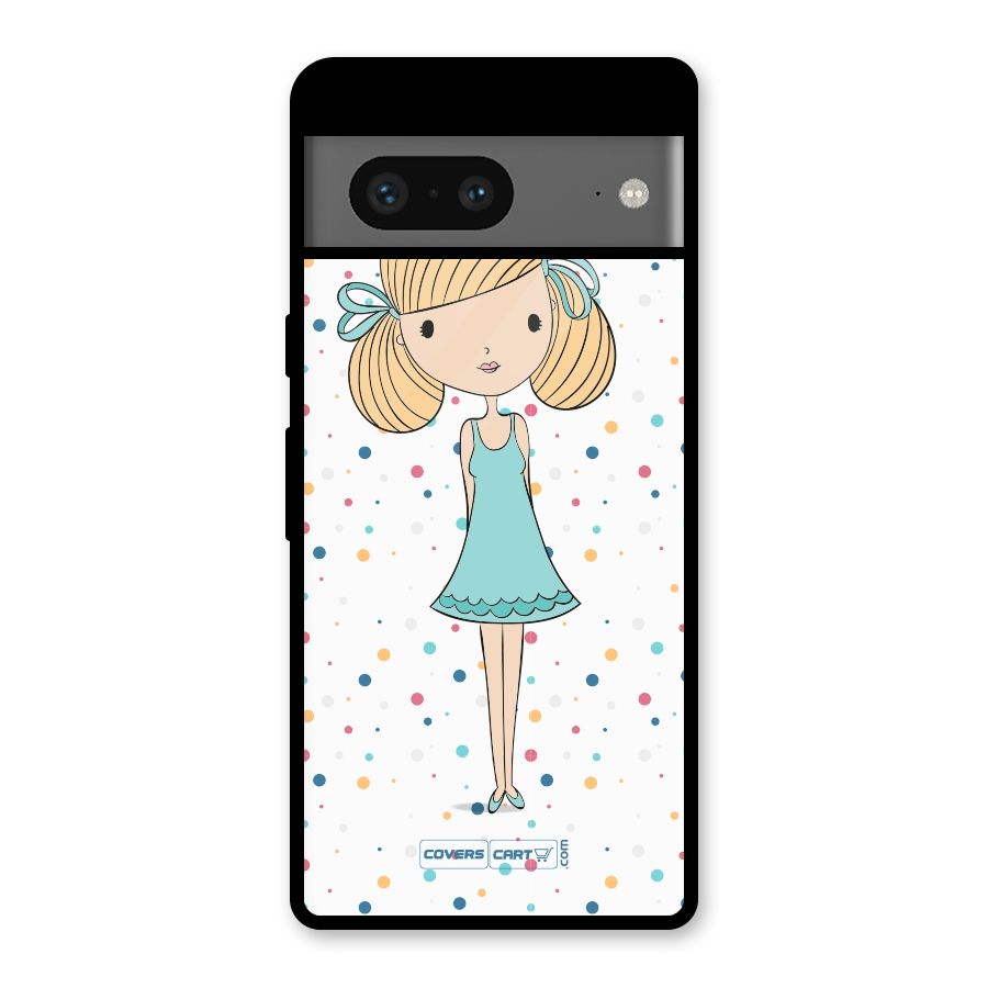 Cute Girl Glass Back Case for Google Pixel 7