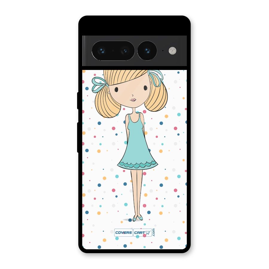 Cute Girl Glass Back Case for Google Pixel 7 Pro