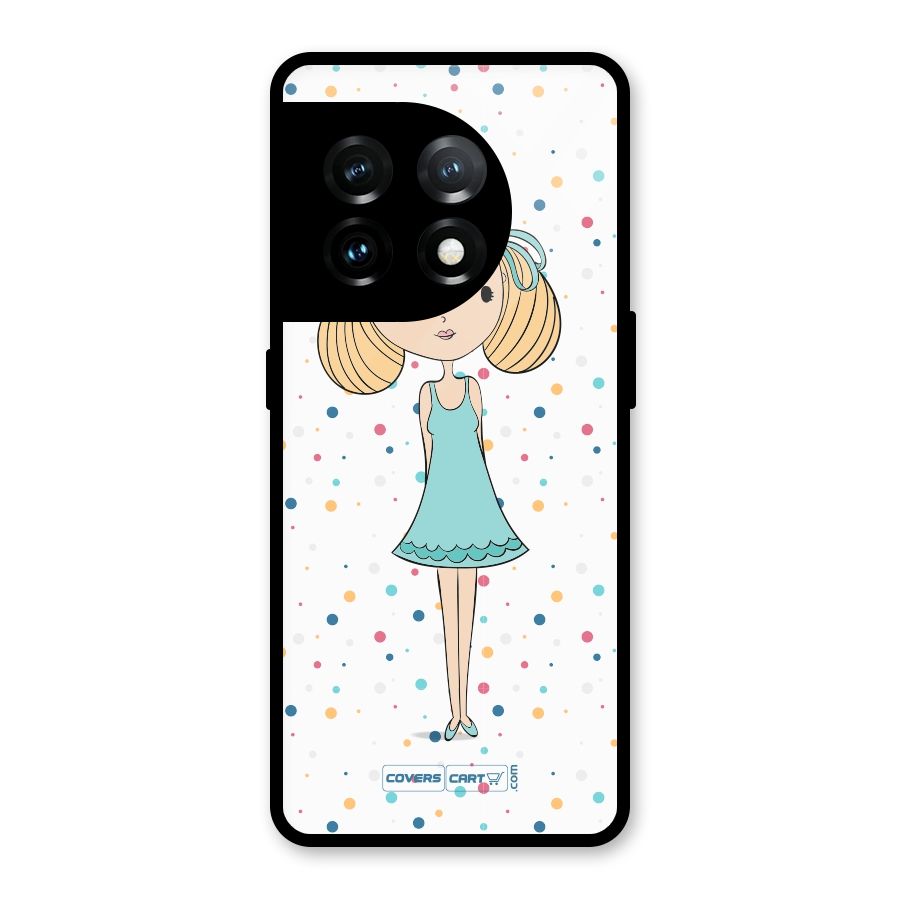 Cute Girl Glass Back Case for OnePlus 11