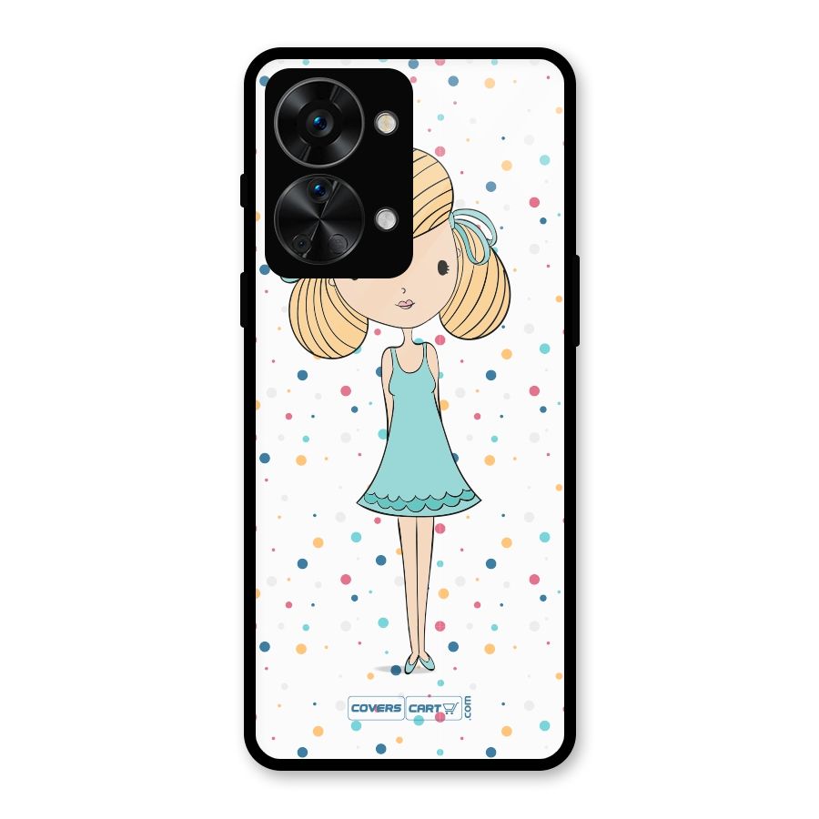Cute Girl Glass Back Case for OnePlus Nord 2T