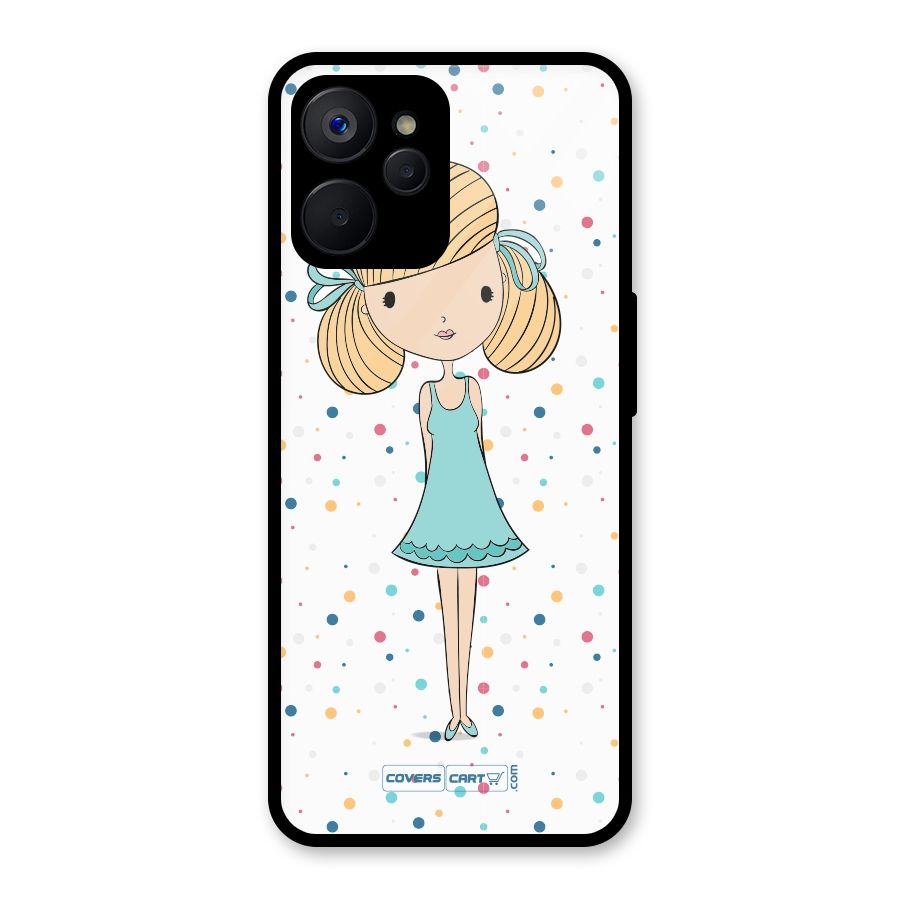 Cute Girl Glass Back Case for Realme 9i 5G