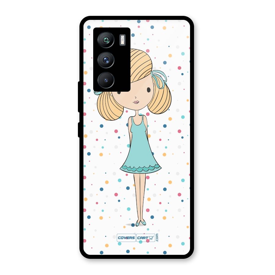 Cute Girl Glass Back Case for Vivo iQOO 9 SE