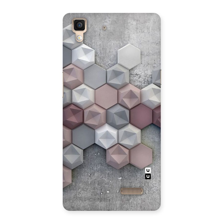 Cute Hexagonal Pattern Back Case for Oppo R7