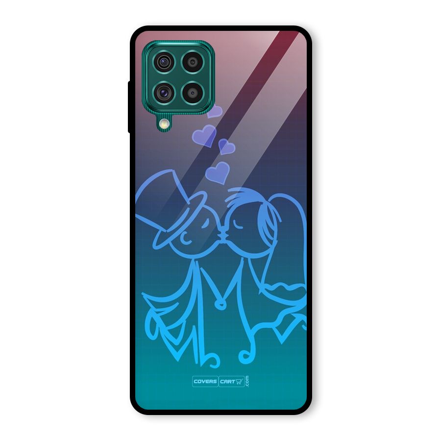 Cute Love Glass Back Case for Galaxy F62