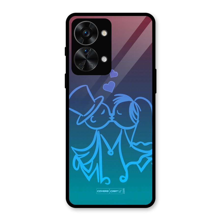 Cute Love Glass Back Case for OnePlus Nord 2T