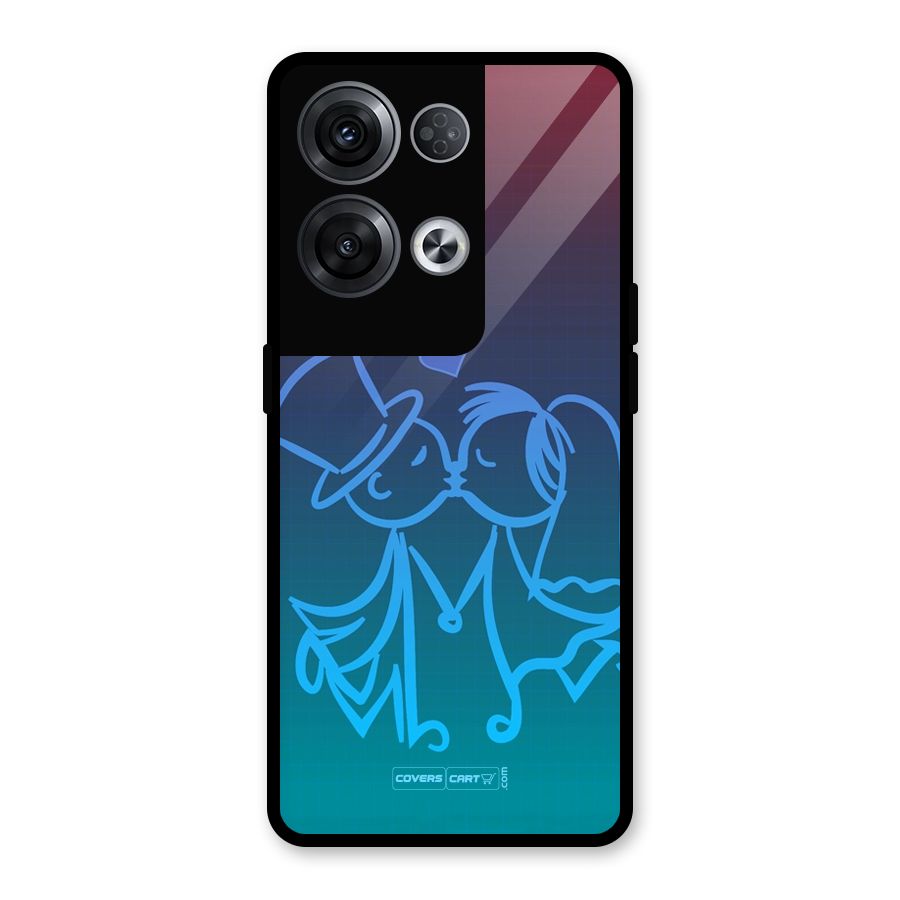 Cute Love Glass Back Case for Oppo Reno8 Pro 5G