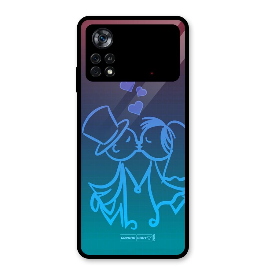 Cute Love Glass Back Case for Poco X4 Pro 5G