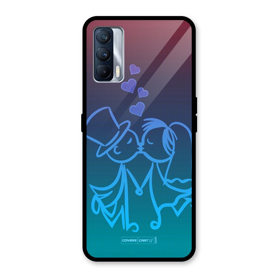Cute Love Glass Back Case for Realme X7