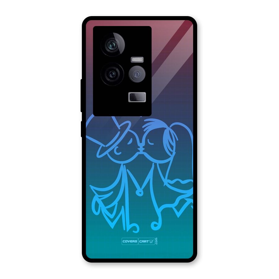 Cute Love Glass Back Case for Vivo iQOO 11 5G