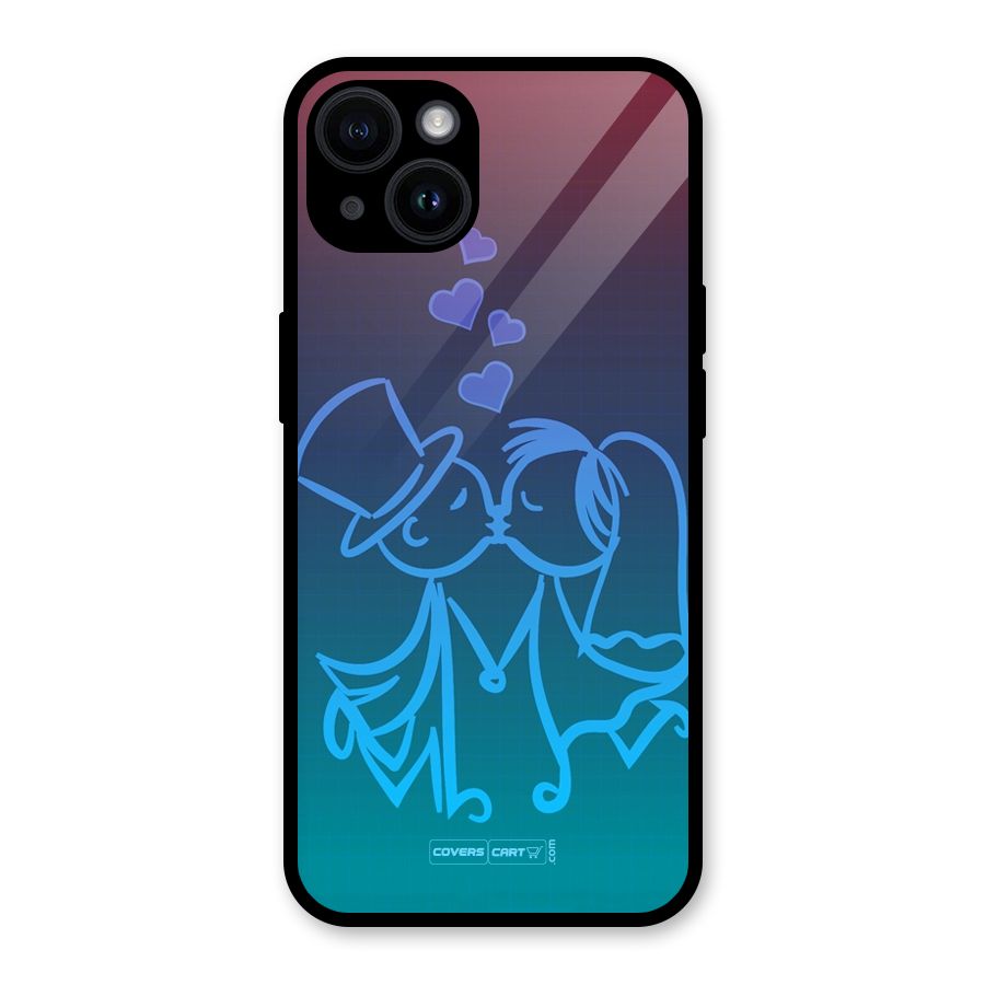 Cute Love Glass Back Case for iPhone 14