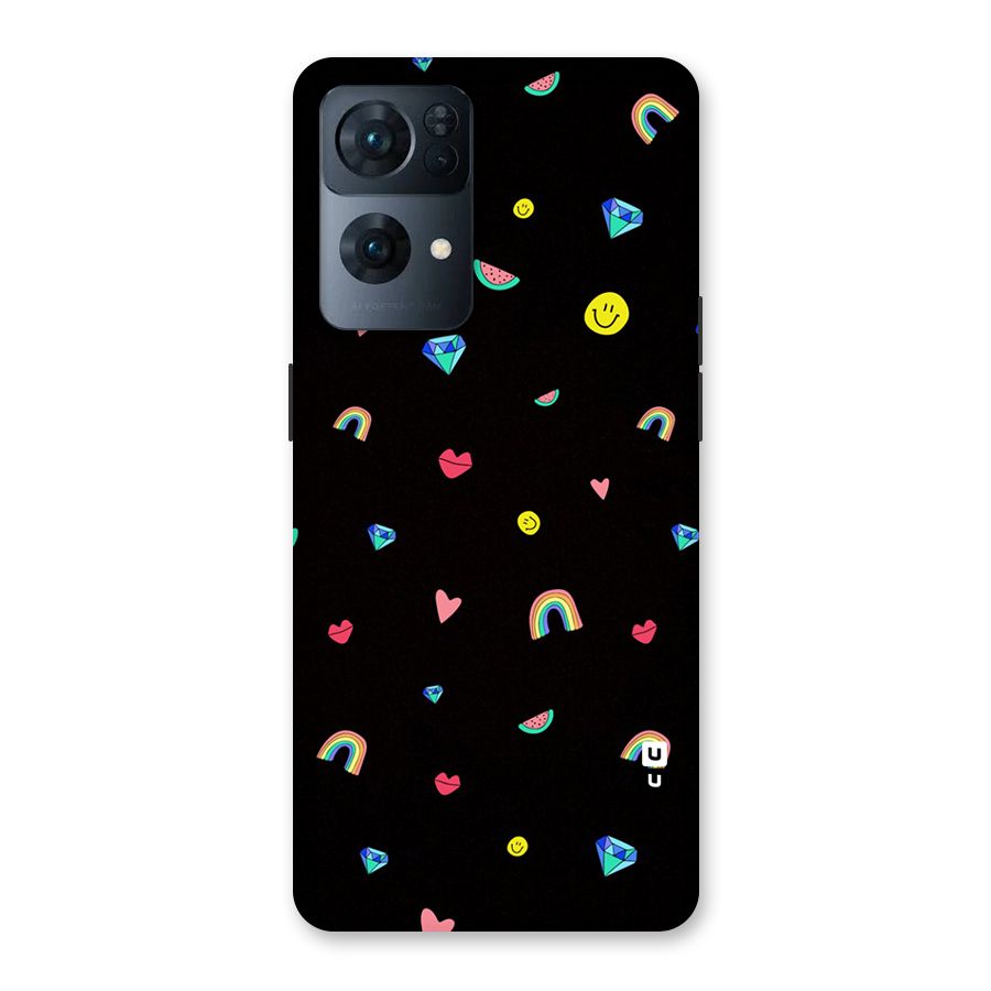 Cute Multicolor Shapes Back Case for Oppo Reno7 Pro 5G