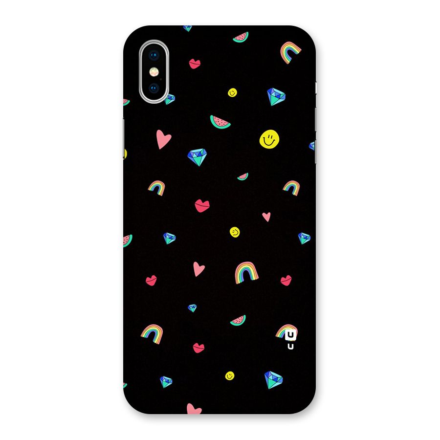 Cute Multicolor Shapes Back Case for iPhone XS
