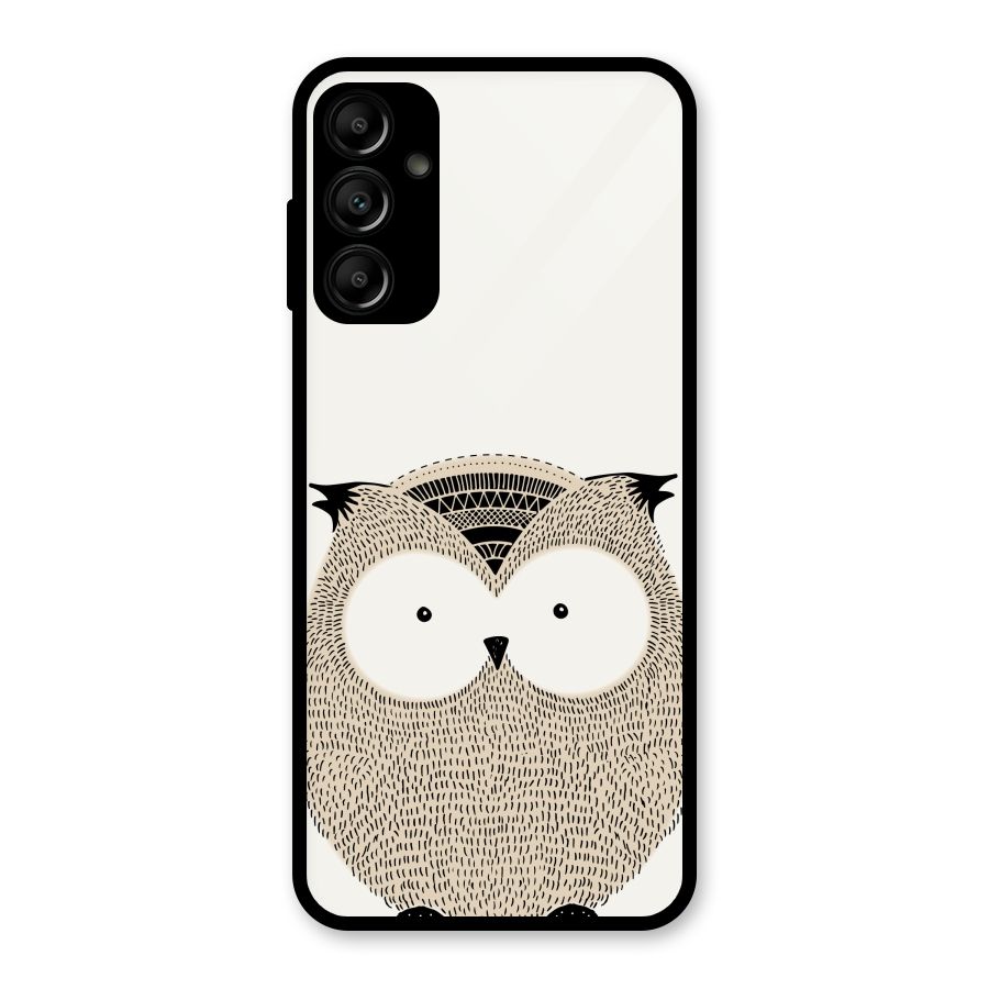 Cute Owl Glass Back Case for Galaxy A14 5G