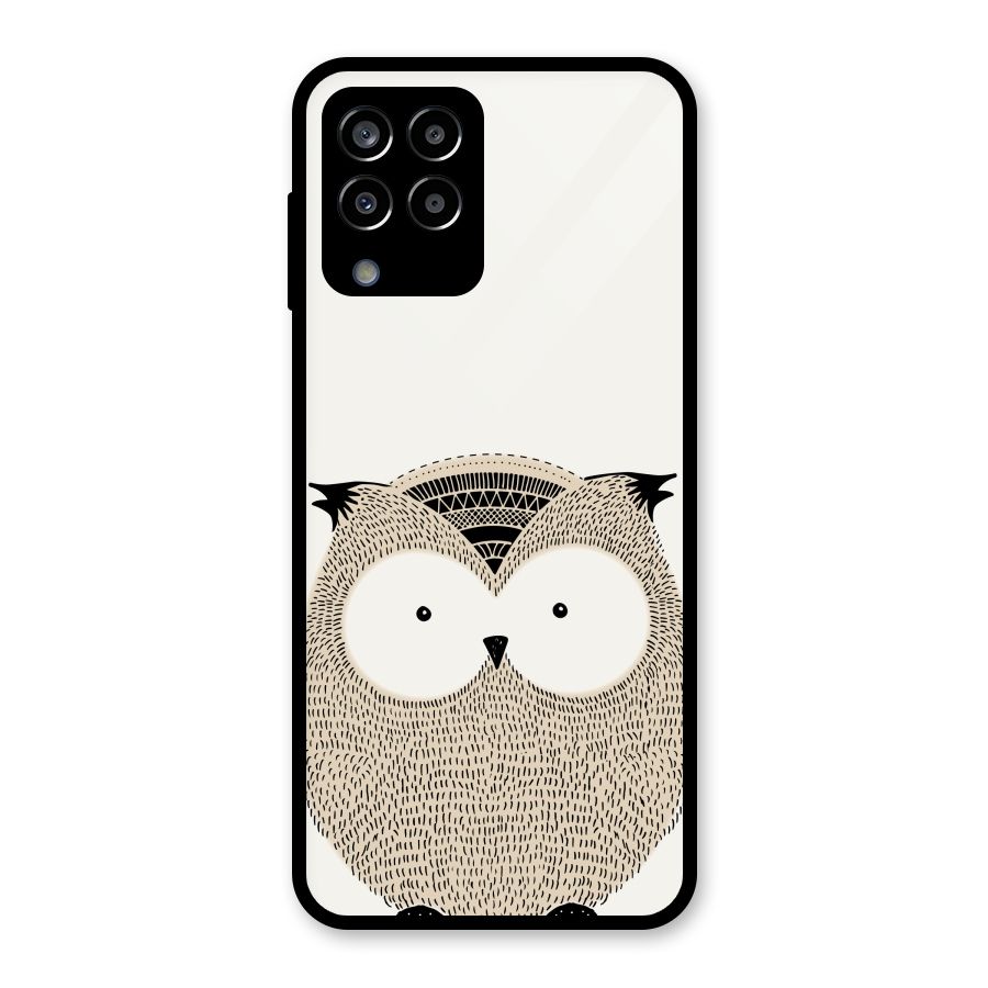 Cute Owl Glass Back Case for Galaxy M33