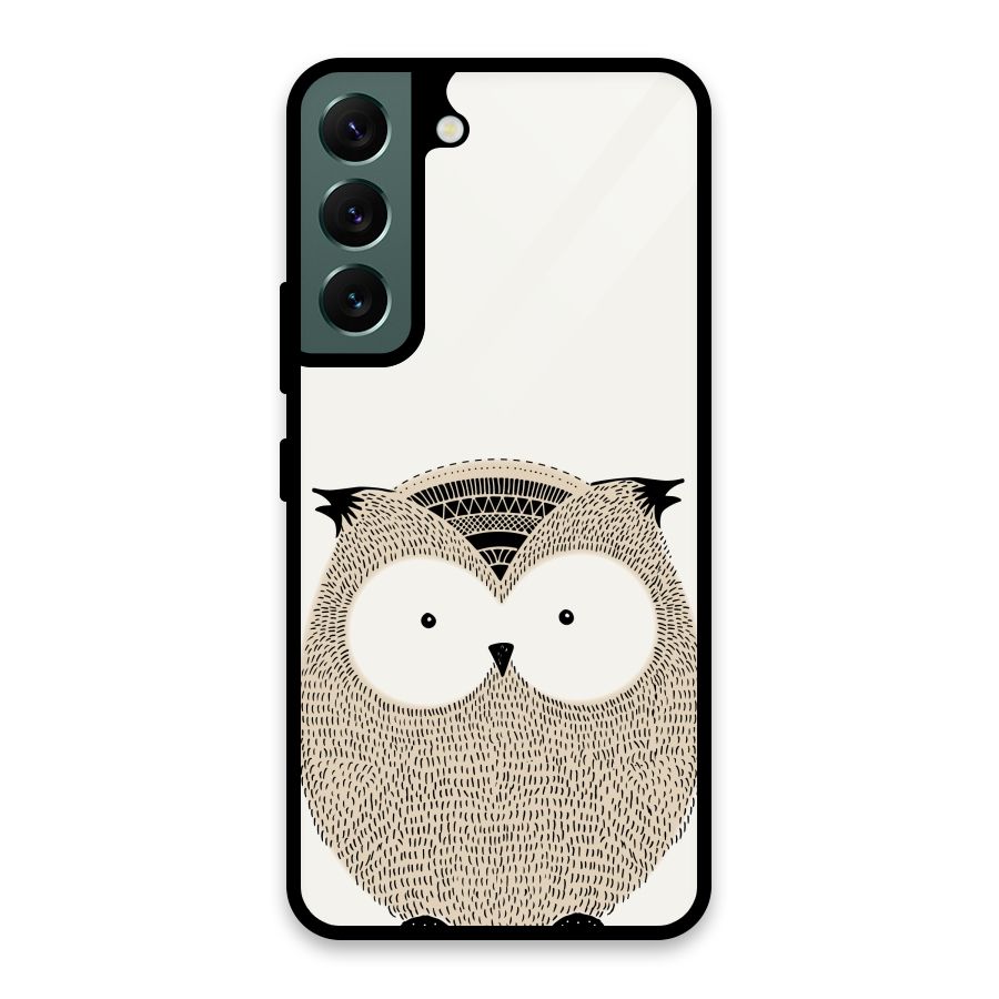 Cute Owl Glass Back Case for Galaxy S22 5G