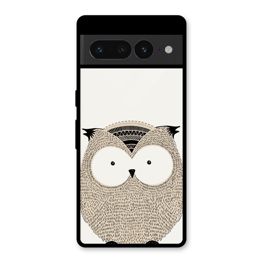 Cute Owl Glass Back Case for Google Pixel 7 Pro