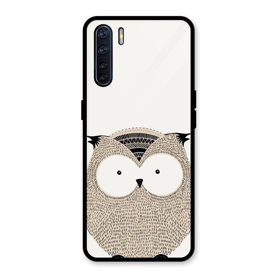 Cute Owl Glass Back Case for Oppo F15