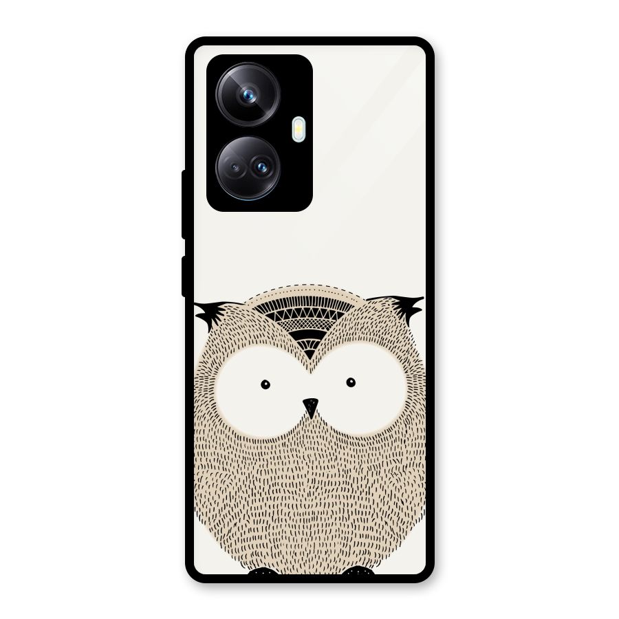 Cute Owl Glass Back Case for Realme 10 Pro Plus