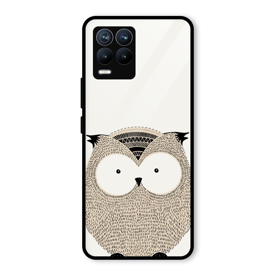 Cute Owl Glass Back Case for Realme 8