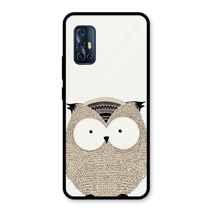 Cute Owl Glass Back Case for Vivo V17