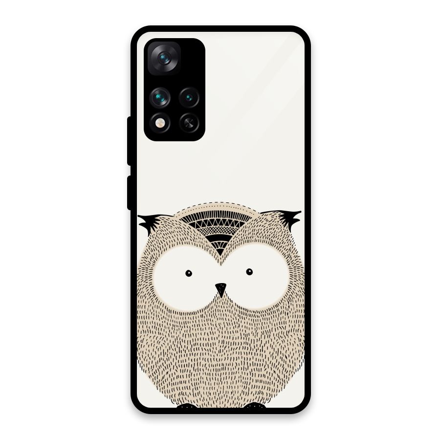 Cute Owl Glass Back Case for Xiaomi 11i HyperCharge 5G